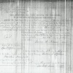 Marriage License of Andrew J. Stephens and Caroline Haverfield