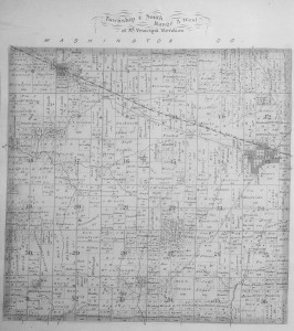 Township 4 Range 5 Land Map from the 1875 Historical Atlas